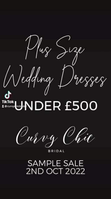Some amazing under £500 bargains to be had in our sample sale THIS SUNDAY 2/10/22! Get your FREE ticket here - https://www.eventbrite.co.uk/e/sample-sale-huge-reductions-bridal-size-14-40uk-tickets-415908311957