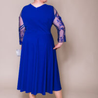 Amber Plus size Mother of the bride groom dress midi lace with sleeves trendy Back