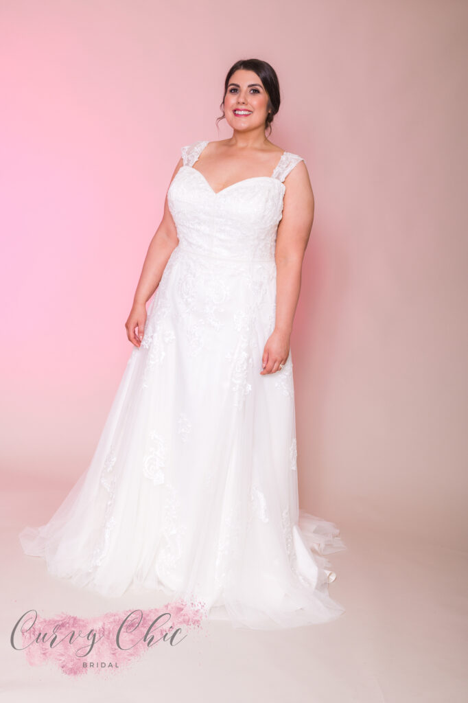 Belle plus size wedding dress full length