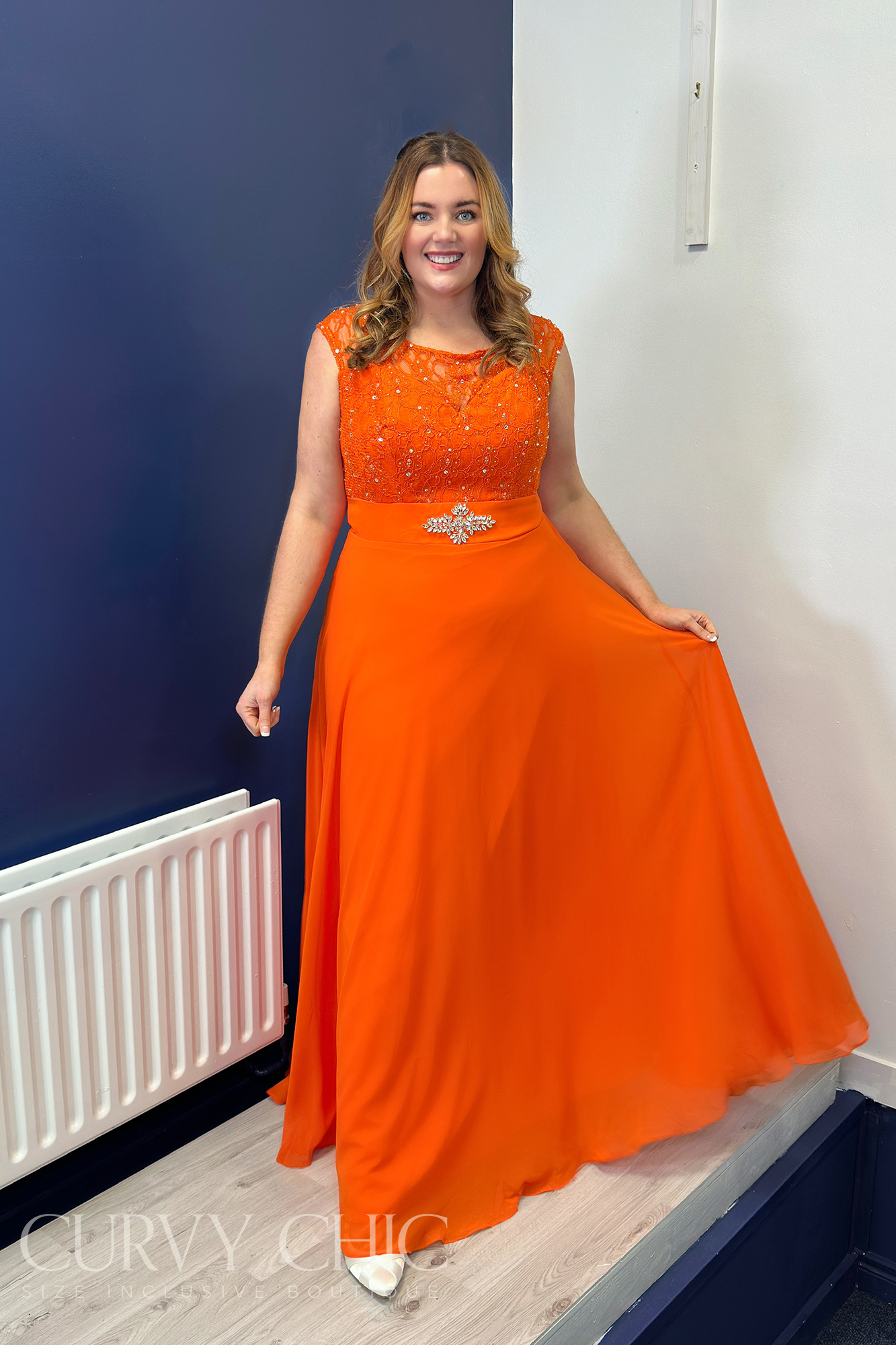 Odette Bridesmaid Dress Orange