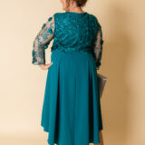 willow dress teal back