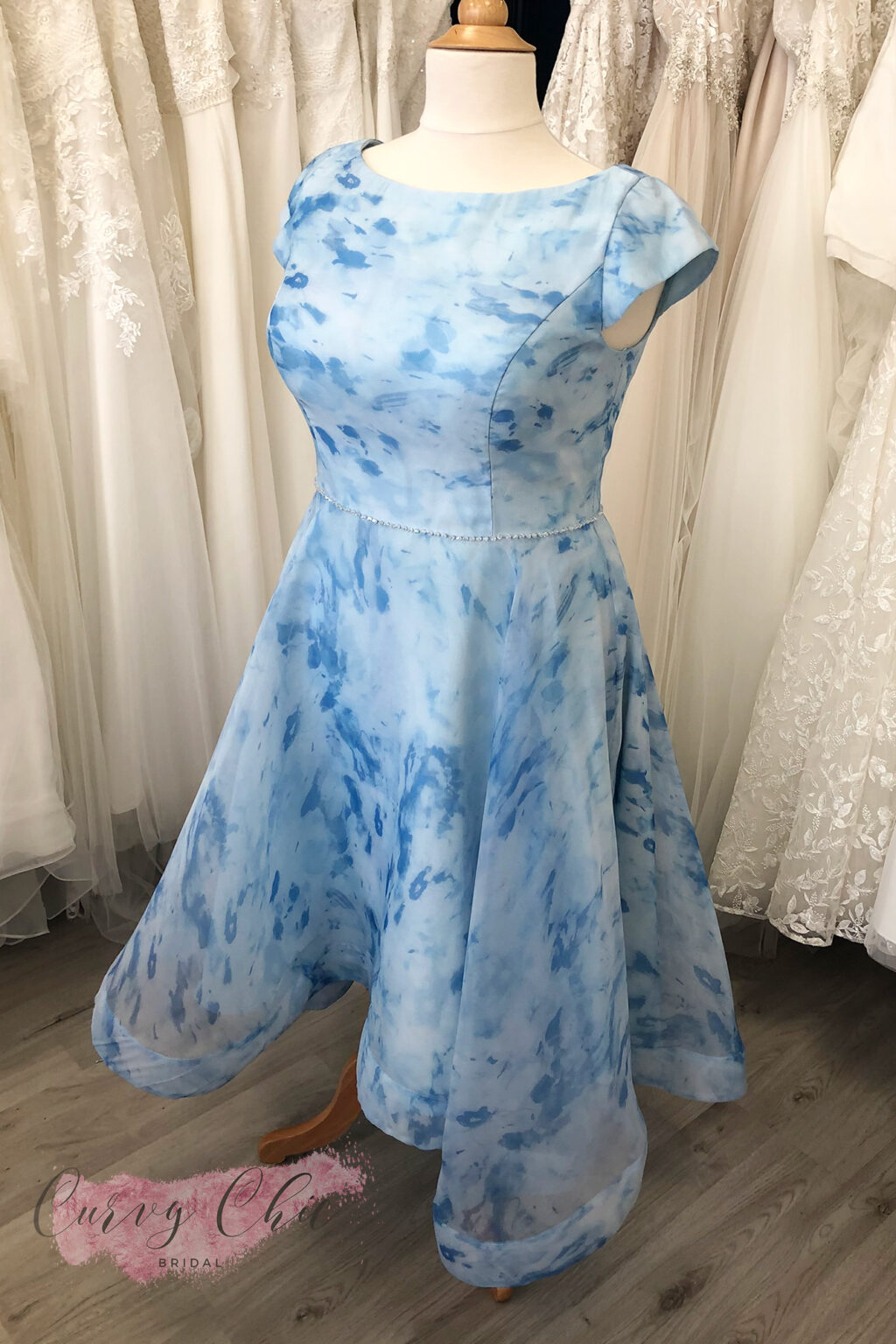 VO-7711 Blue Dress angle