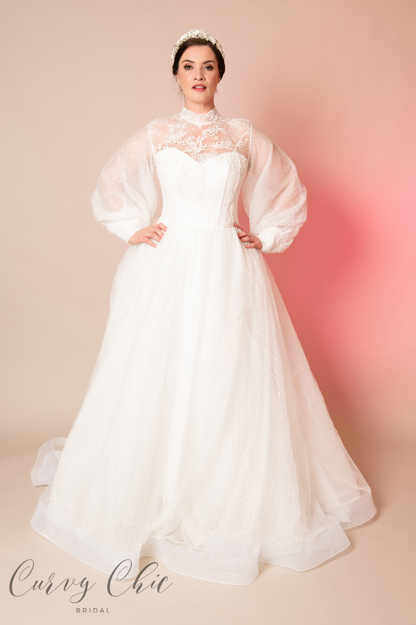 Amber, Plus size wedding dress