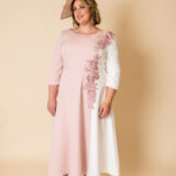991915 ivory and vintage rose dress