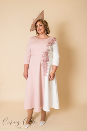 991915 ivory and vintage rose dress