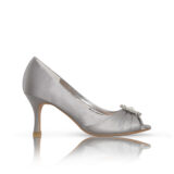 Gina Shoes Silver Satin