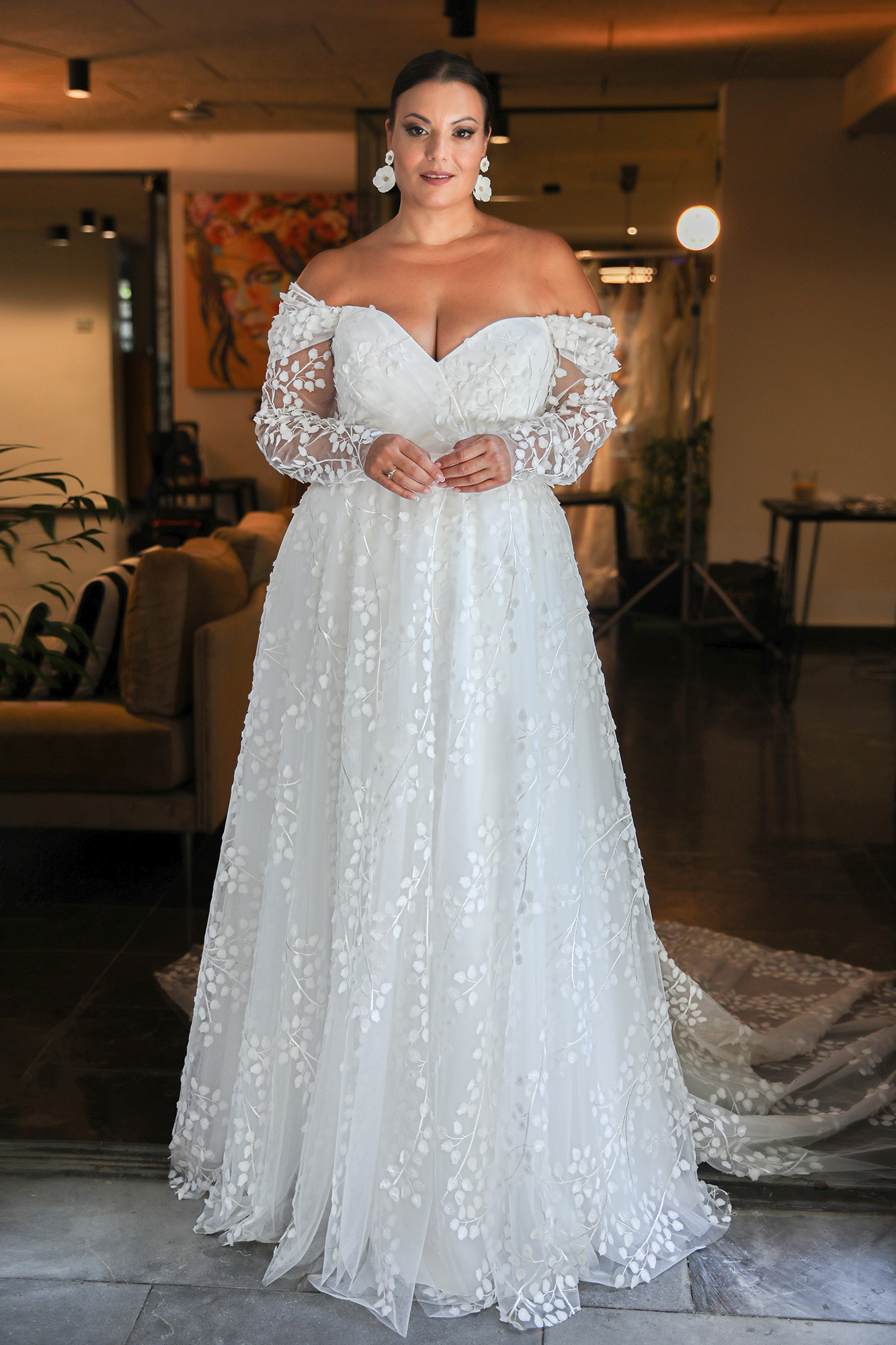 Fiora A-Line Studio Levana Plus Size Wedding Dress