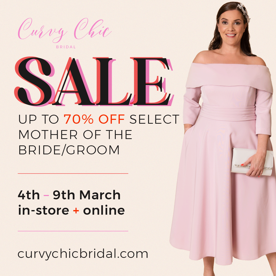 Curvy Chic Bridal SALE Mother fo the bride groom up to 70% off select items 4th to 9th march 2024